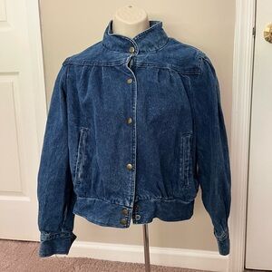 Vintage 90s Stylish Blue Denim Jacket Size Medium